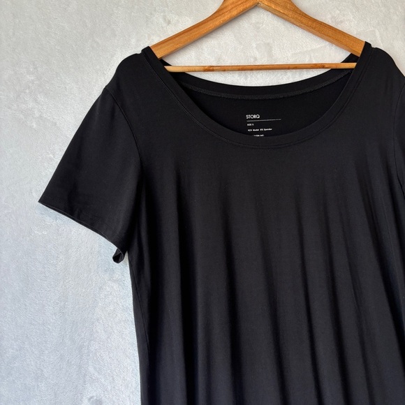 STORQ womens black casual lounge On Repeat T-Shirt Maternity Dress size 5 XL - Picture 3 of 8